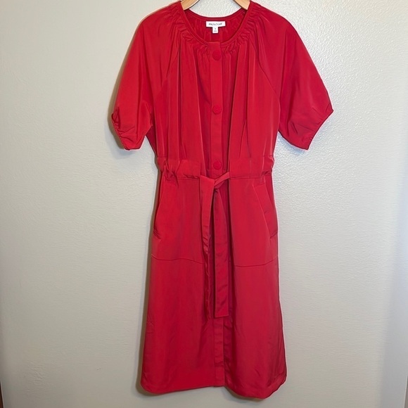 Prologue Button Down Short Sleeve Dress With Pockets - Picture 1 of 14